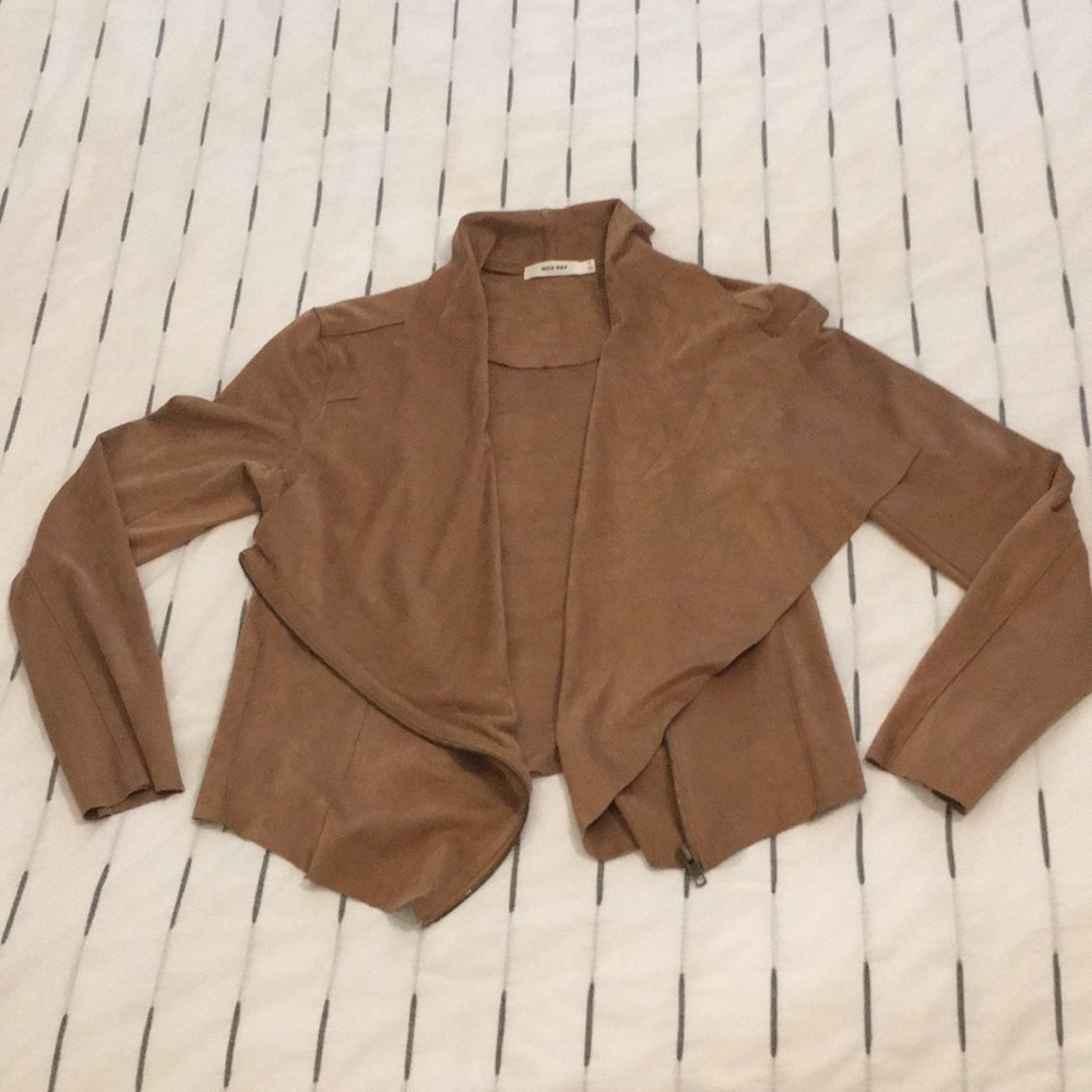 Faux Suede Cropped Jacket size small